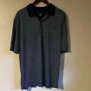 Greg Norman Blue Striped Polo